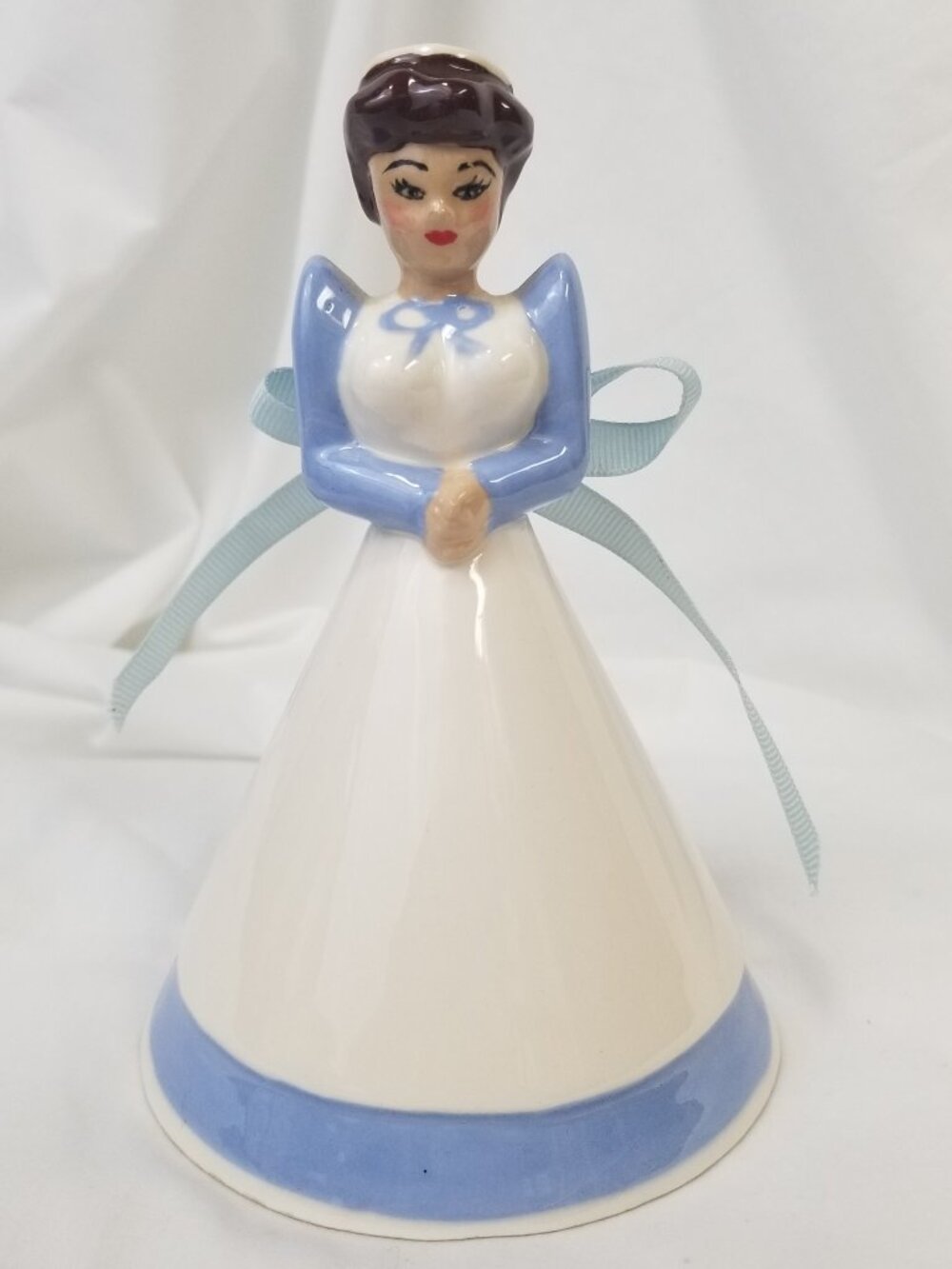 Miss Belle California Cleminson Pottery Petty Coat Clapper 1950s Ceramic Bell